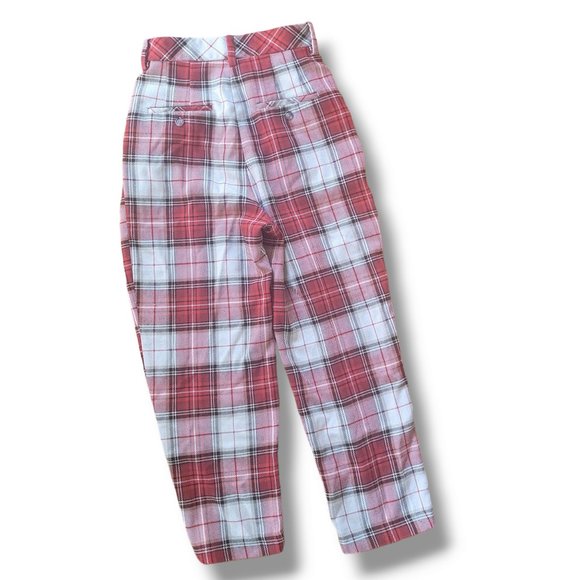 Red Plaid H&M Pants, sz Small - Picture 4 of 9